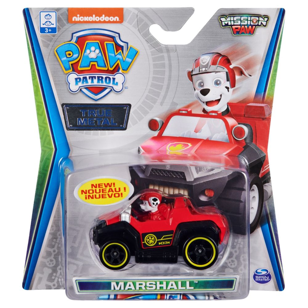 Количка с фигурка Paw Patrol True Metal, Marshall 20124750