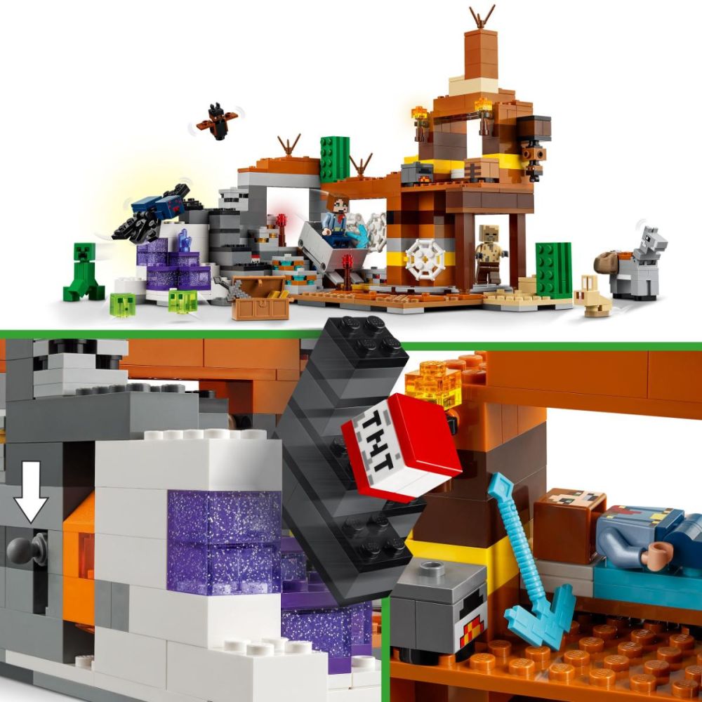 LEGO® Minecraft - Миньорска шахта в неплодородните земи (21263)