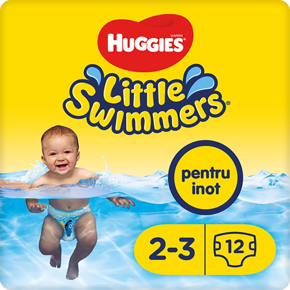 Памперси за плуване Huggies Little Swimmers, Размер 2-3, 3 - 8 кг, 12 бр.