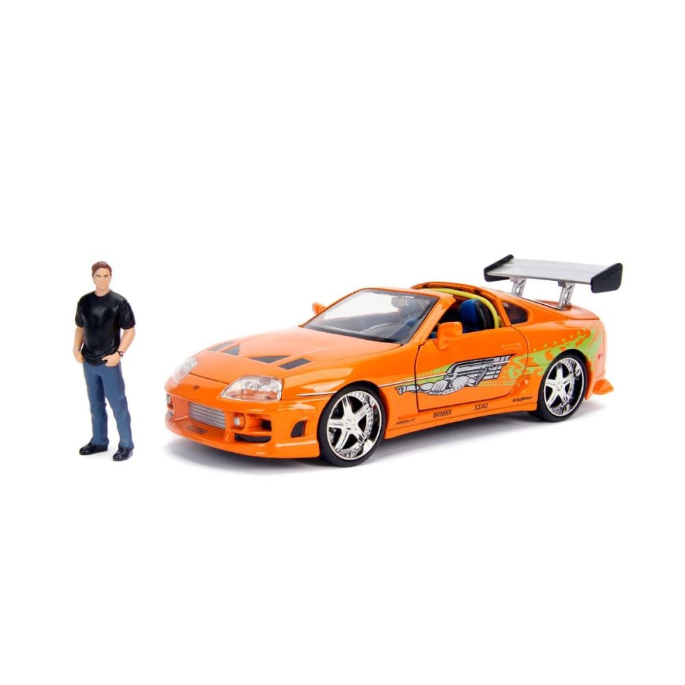 Комплект количка и фигурка, Jada, Fast And Furious, 1995 Toyota Supra 1:24