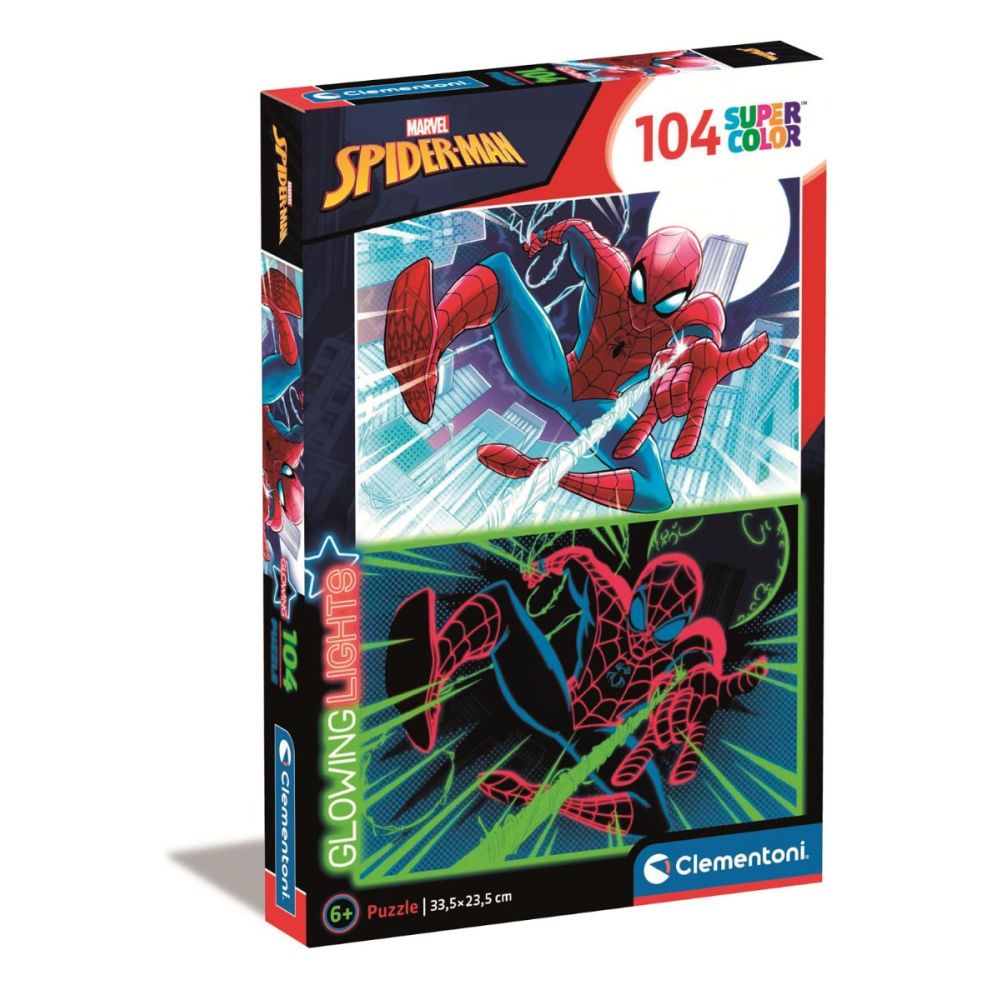 Пъзел Clementoni Spiderman Glowing Lights, 104 части