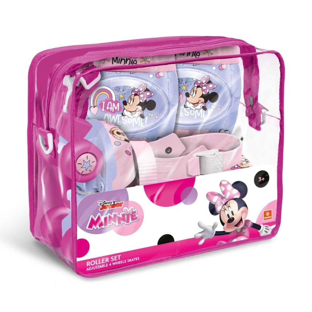 Комплект ролкови кънки и защити, размер 22-29, Disney Minnie Mouse