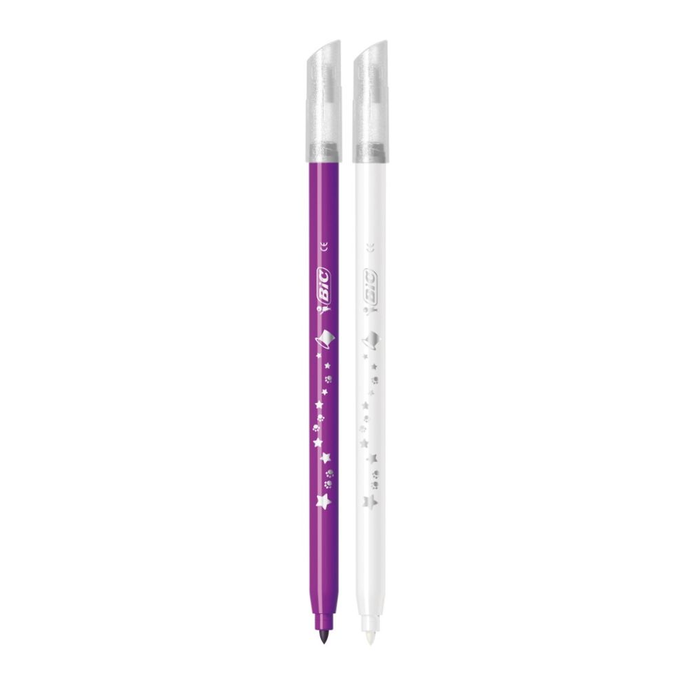 Комплект цветни флумастери и гумичка Colour Erase Bic, P12