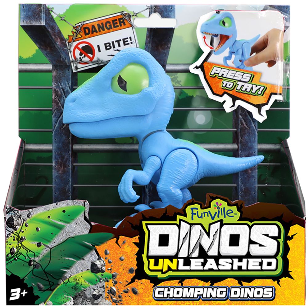Интерактивна играчка Dinos Unleashed Chomping, Син