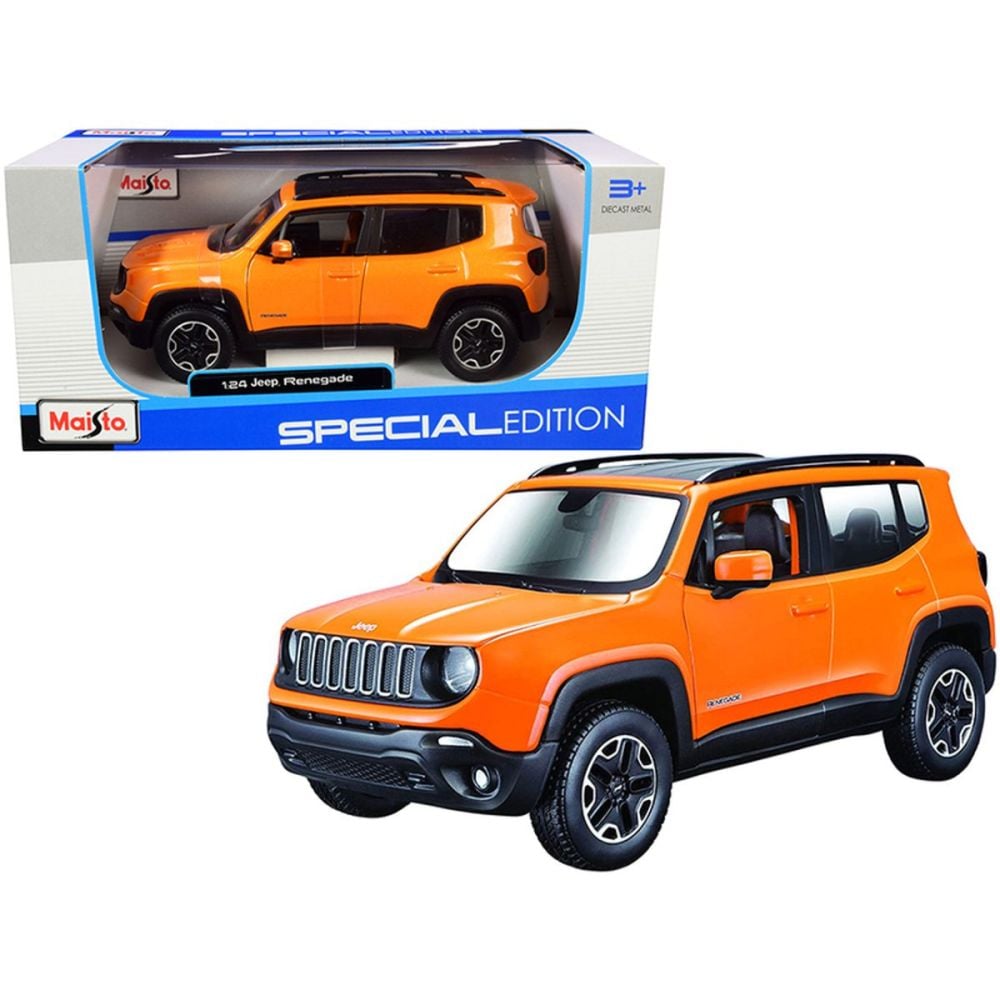 Количка Maisto Jeep Renegade, 1:24, Оранжева