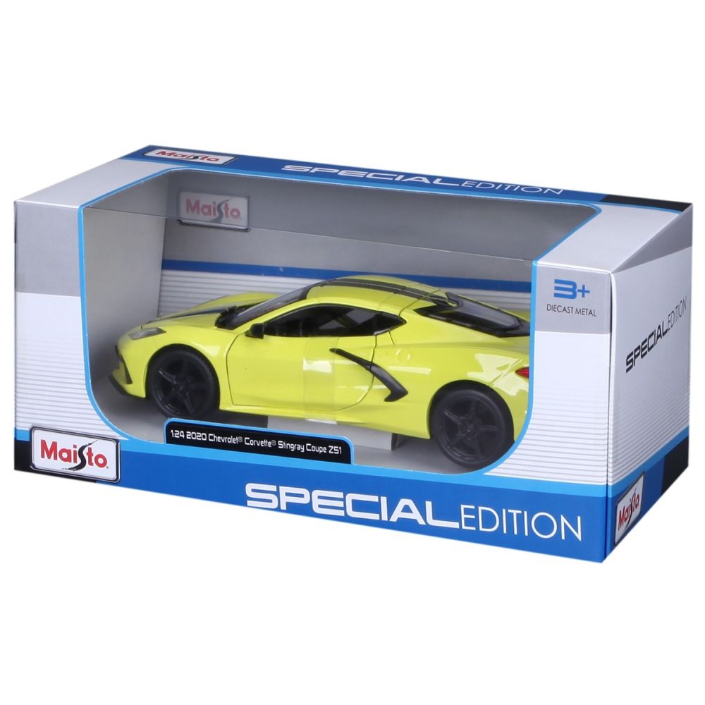 Количка Maisto, Chevrolet Corvette Stingray Coupe, 1:24, Жълта