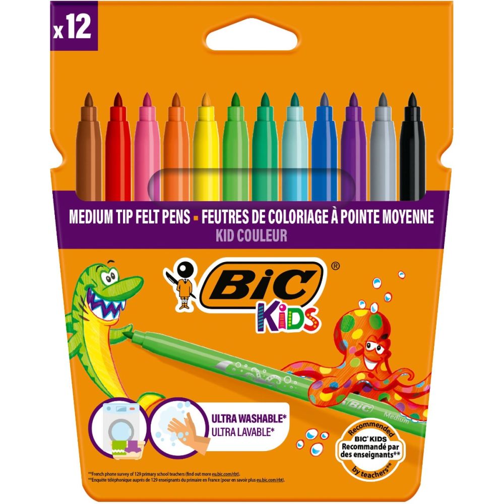 Комплект цветни флумастери Couleur Bic, P12
