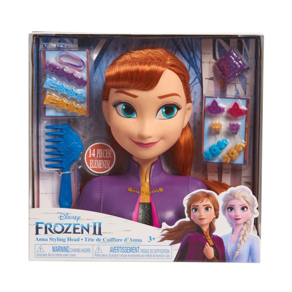 Кукла Anna Frozen 2, Styling Head - Манекен за прически с включени аксесоари