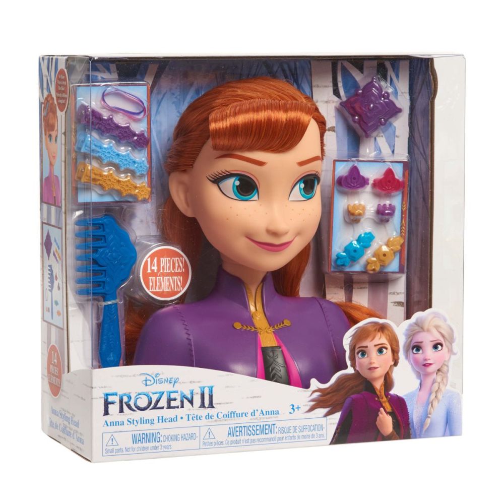 Кукла Anna Frozen 2, Styling Head - Манекен за прически с включени аксесоари