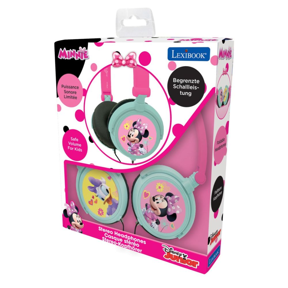 Сгъваеми слушалки, Lexibook, с кабел, Disney Minnie Mouse
