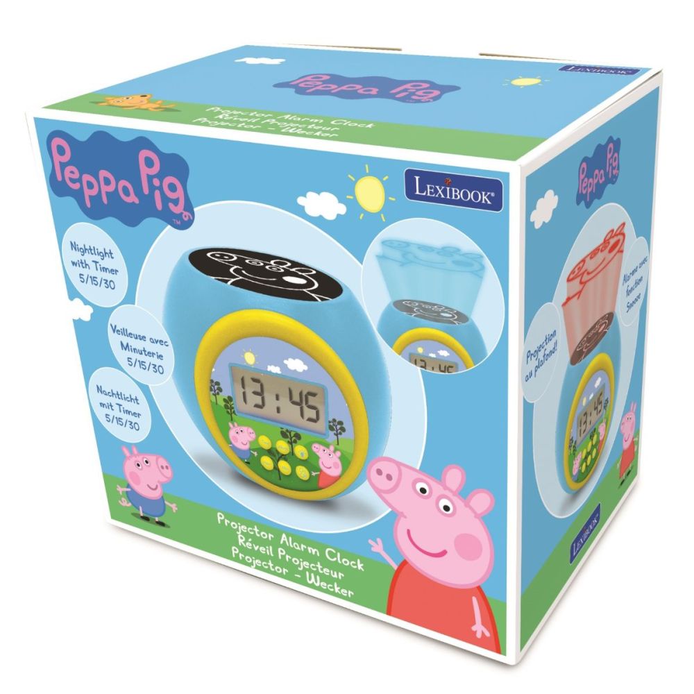 Часовник с проектор и аларма, Lexibook, Peppa Pig