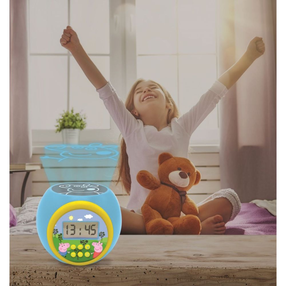 Часовник с проектор и аларма, Lexibook, Peppa Pig