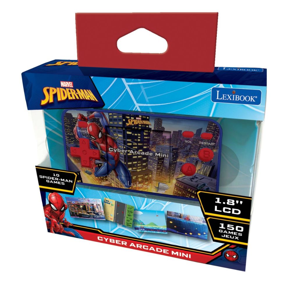Преносима конзола Cyber ​​Arcade, Lexibook, 150 игри Spiderman 
