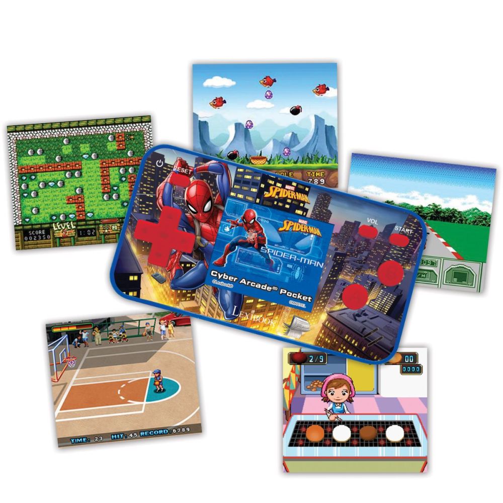 Преносима конзола Cyber ​​Arcade, Lexibook, 150 игри Spiderman 