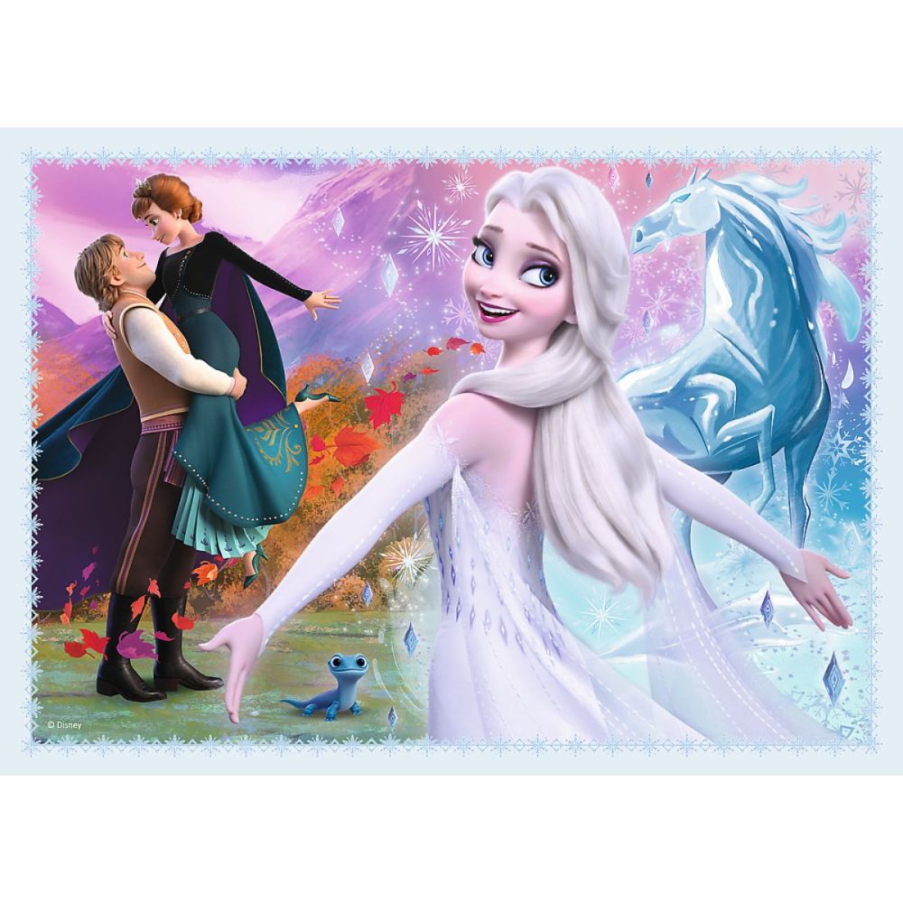 Пъзел 4 в 1, Trefl, Магия в гората, Disney Frozen 2 (35, 48, 54 и 70 части)