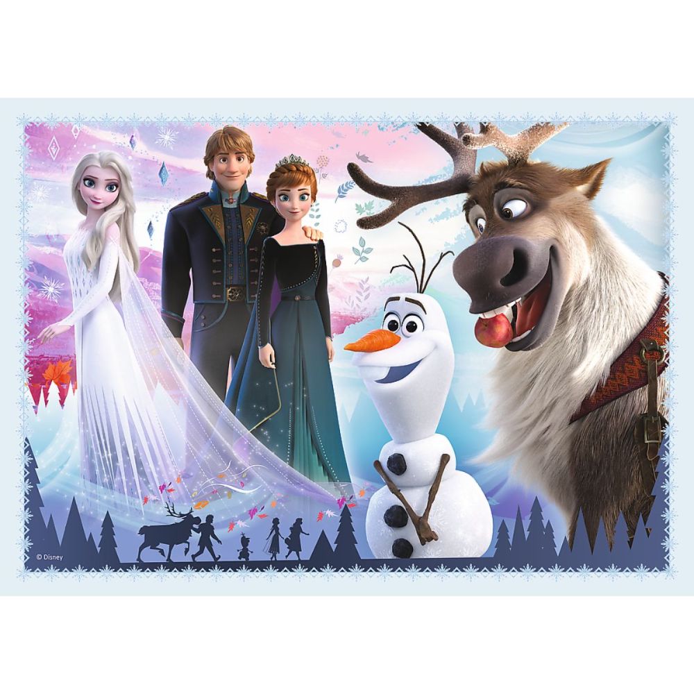 Пъзел 4 в 1, Trefl, Магия в гората, Disney Frozen 2 (35, 48, 54 и 70 части)