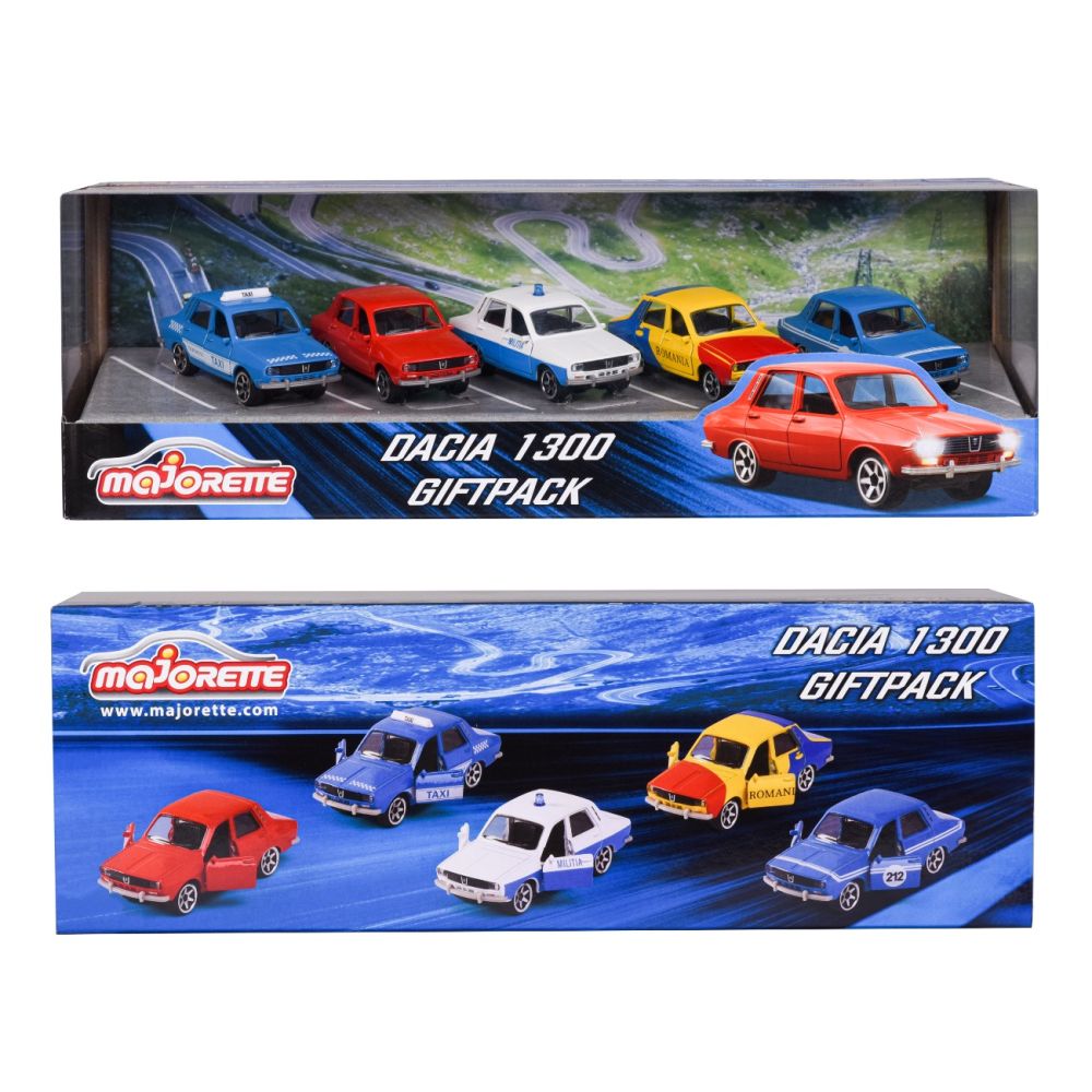Комплект от 5 метални колички Dacia 1300, Majorette, 7.5 см