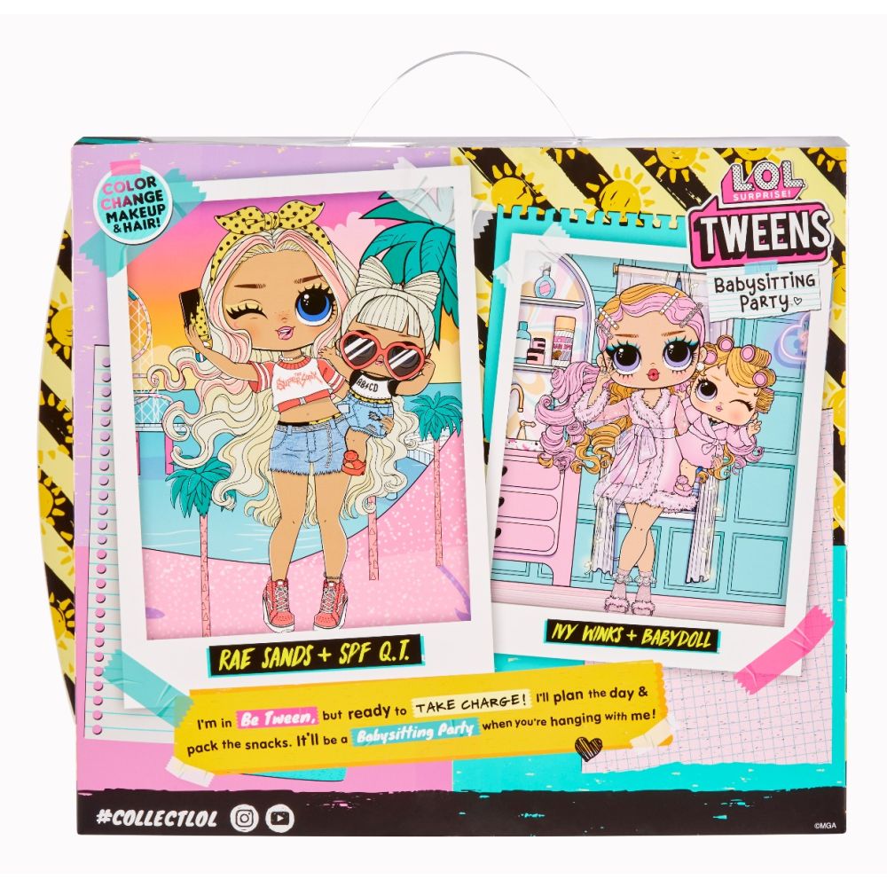 LOL Surprise Tweens Babysitting,  Beach Party с 2 Кукли LOL и 20 изненади, 580492EUC