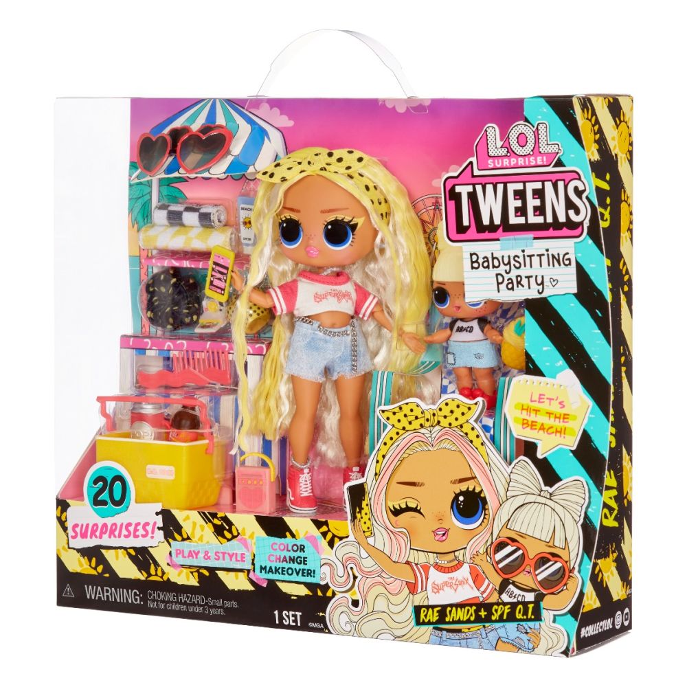 LOL Surprise Tweens Babysitting,  Beach Party с 2 Кукли LOL и 20 изненади, 580492EUC