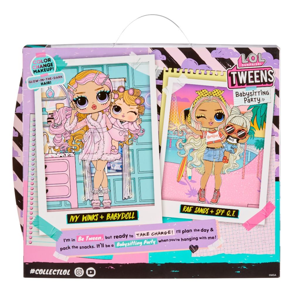 LOL Surprise Tweens Babysitting, Sleepover Party с 2 Кукли LOL и 20 изненади, 580485EUC