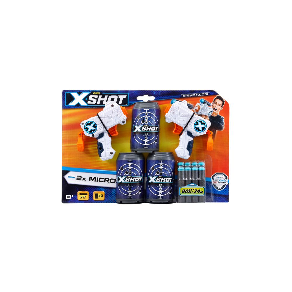 Комплект пистолети X-Shot Micro с 8 Стрелички и 3 Кутии