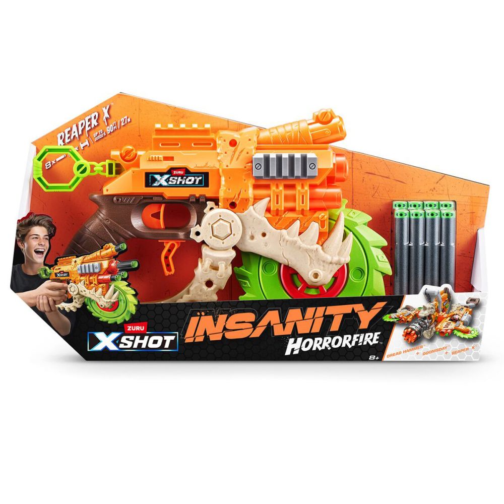 Играчка оръжие X-Shot, Horror Fire Reaper X, 8 снаряда