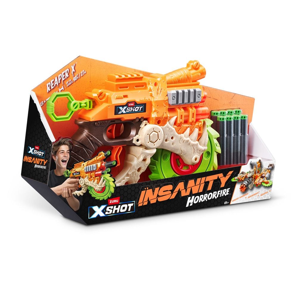 Играчка оръжие X-Shot, Horror Fire Reaper X, 8 снаряда