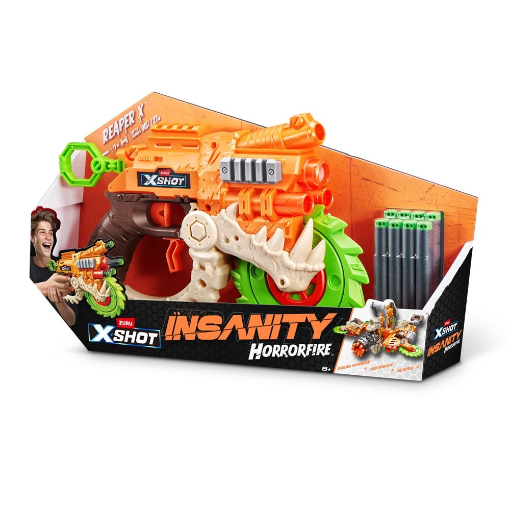 Играчка оръжие X-Shot, Horror Fire Reaper X, 8 снаряда