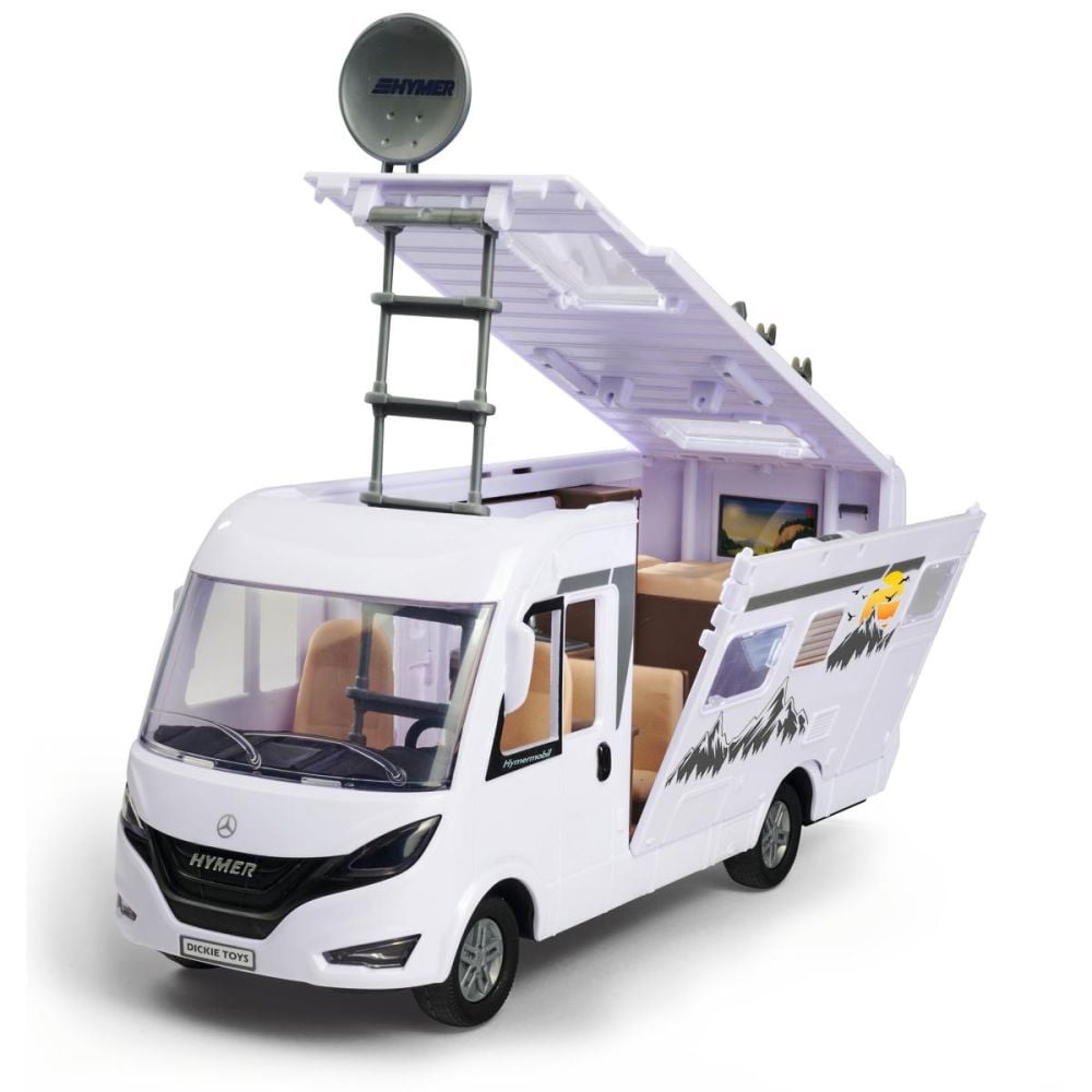 Каравана с фигурка и аксесоари, Dickie Toys, Camper Hymer Camping Van Class B