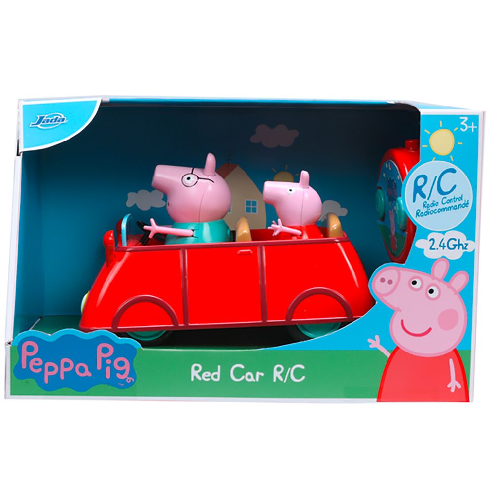 Кола с дистанционно и 2 фигурки, Jada, Peppa Pig