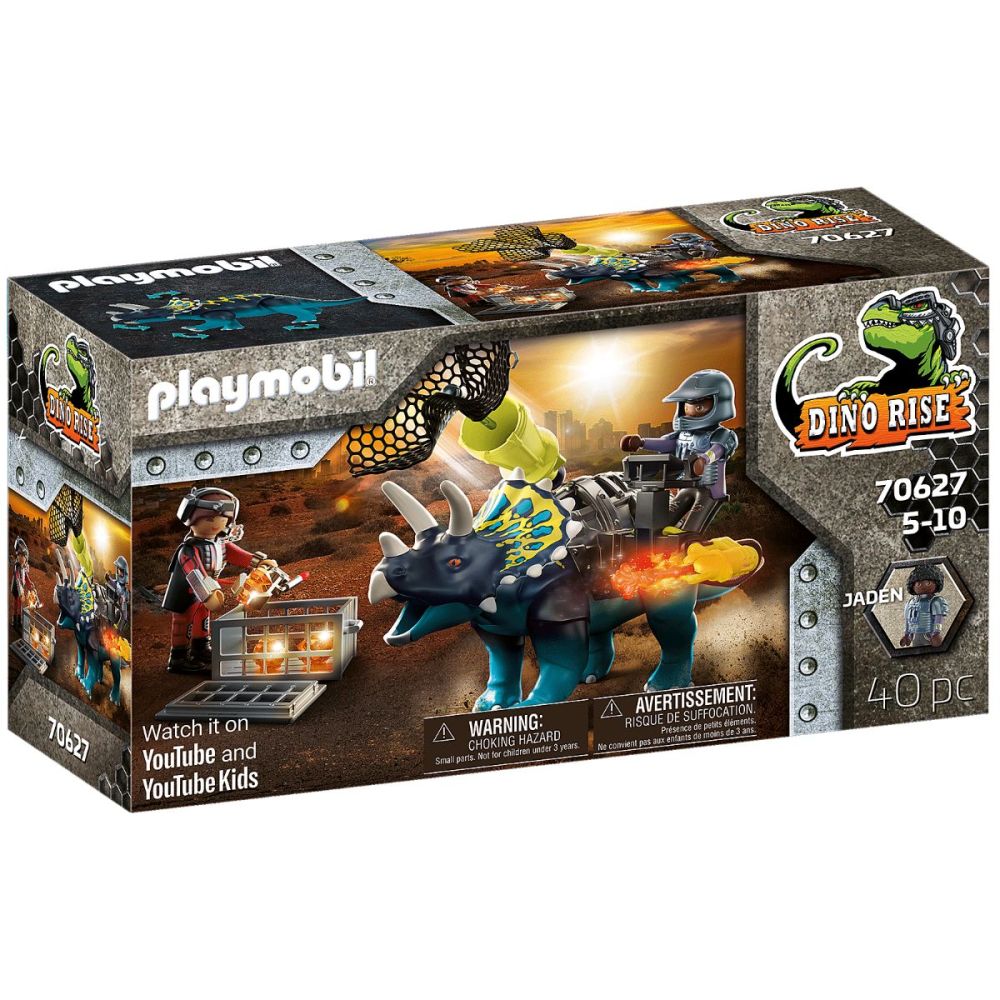 Комплект Playmobil Dino Rise - Трицератопс - Битката за легендарния камък