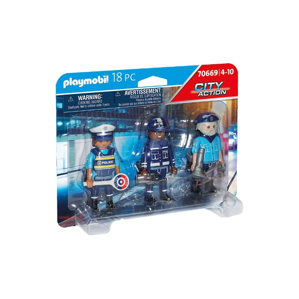 Комплект 3 фигурки полицаи, Playmobil City Action - Police