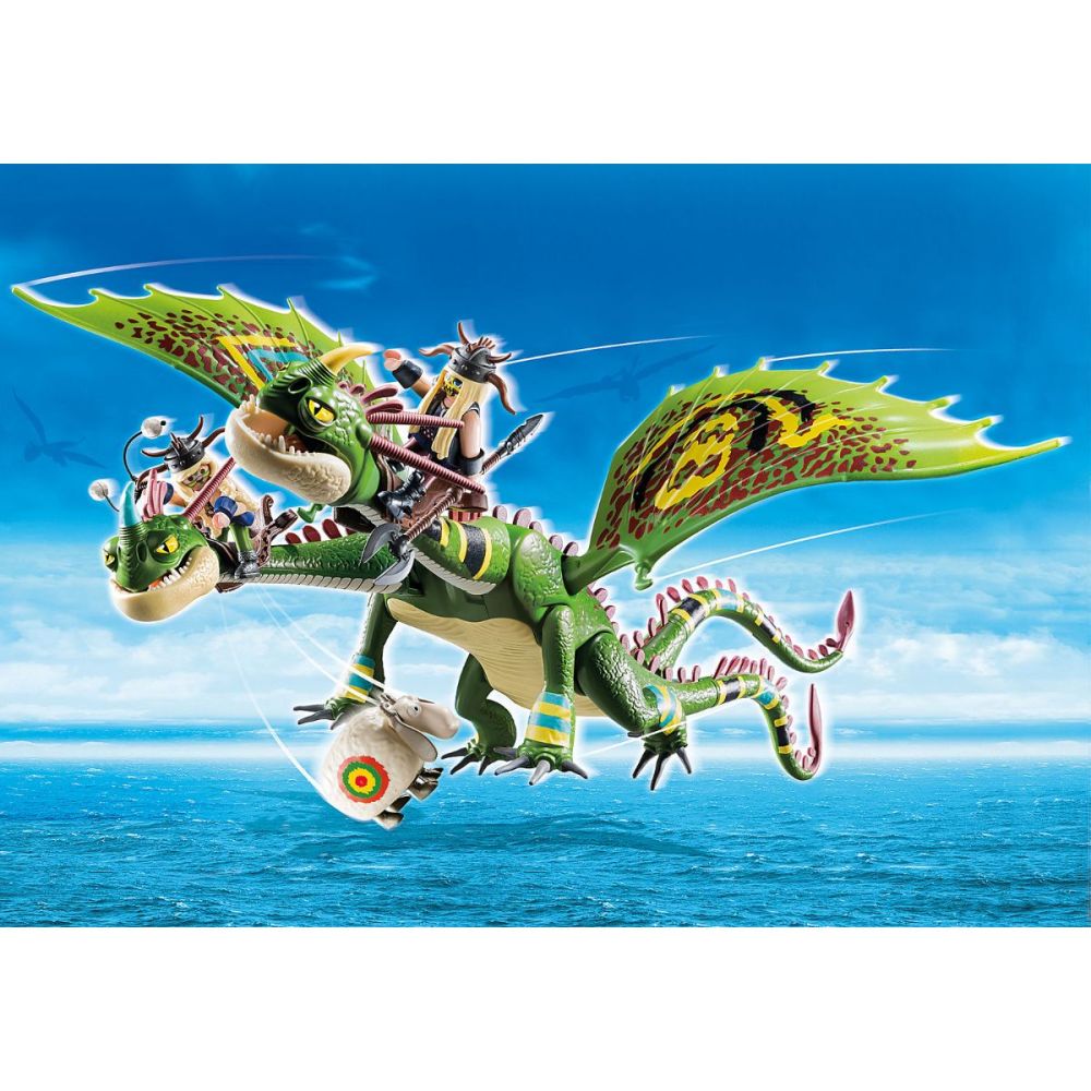Комплект Playmobil Dragons - Надпревара с дракони: Raffnut и Tuffnut с Barf и Belch