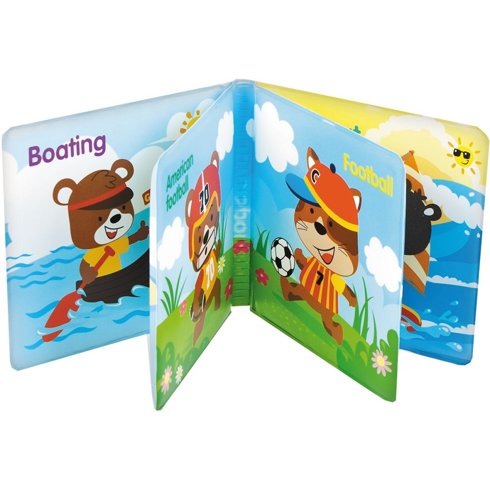 Бебешка играчка BamBam, Книжка за баня, Спорт