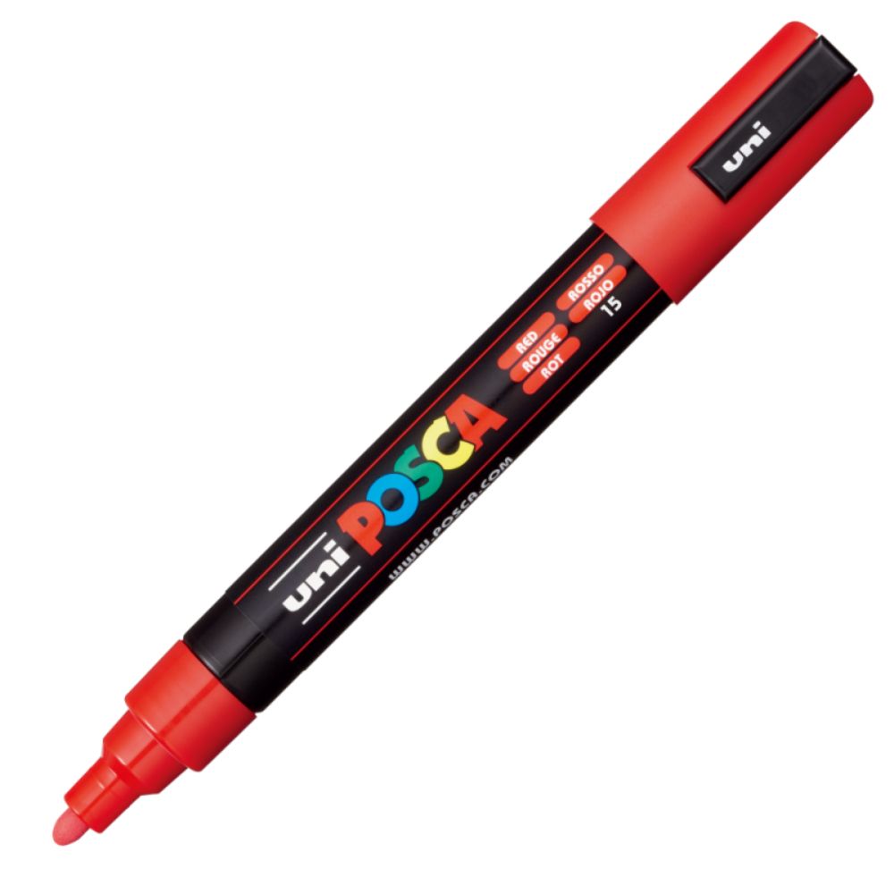 Комплект маркери Posca, UNI PC-5M, 1.8-2.5 мм, 4 цвята