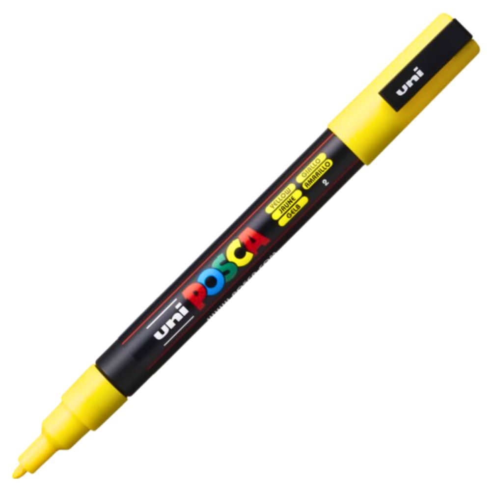 Комплект маркери Posca, UNI PC-3M, 0.9-1.3 мм, 4 цвята