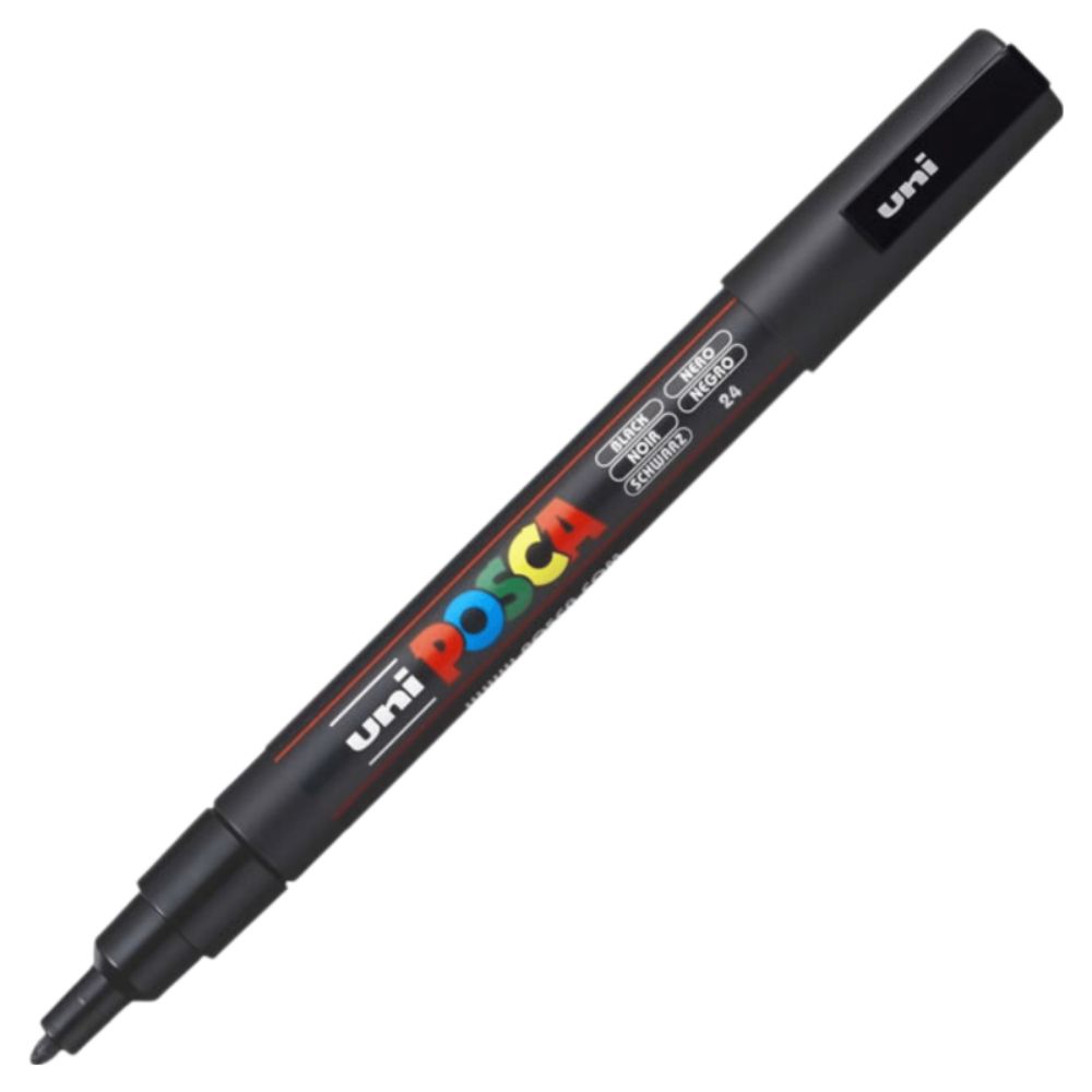 Комплект маркери Posca, UNI PC-3M, 0.9-1.3 мм, 4 цвята