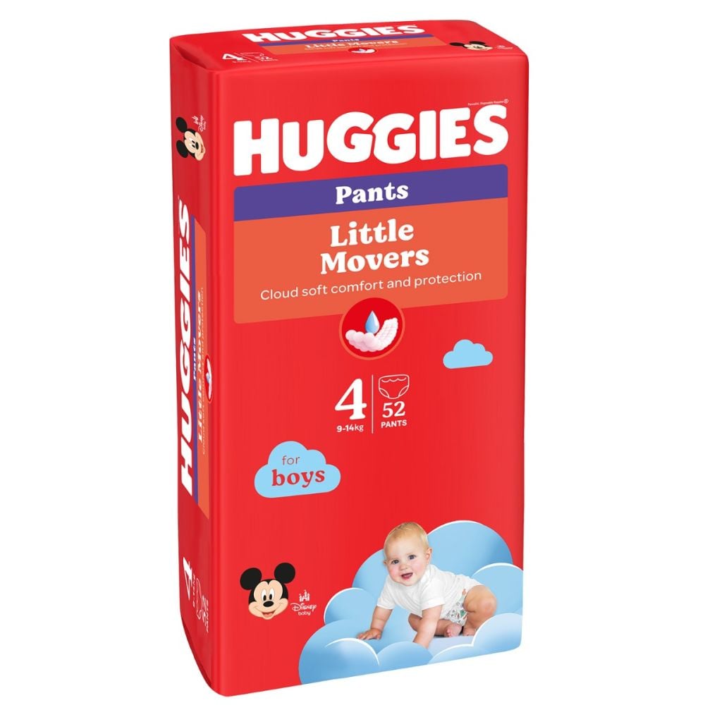 Памперси тип гащички Huggies Pants, Skin Comfort, Размер 4, Boy, 52 бр, 9-14 кг.