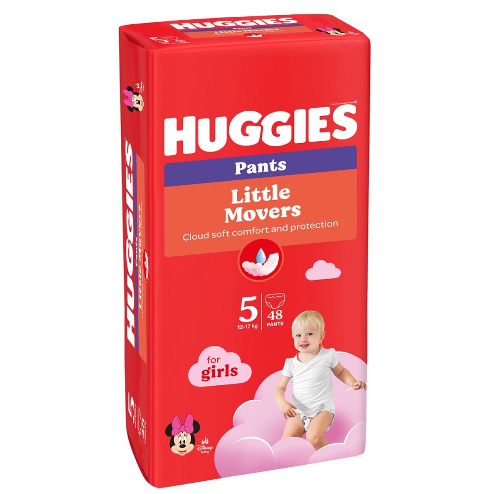 Памперси тип гащички Huggies Pants, Skin Comfort, Размер 5, Girl, 48 бр, 12-17 кг.