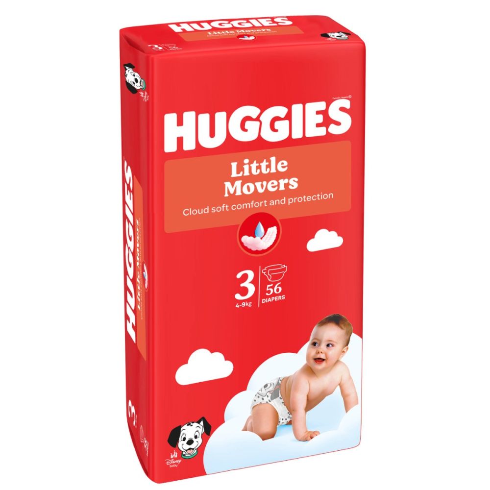 Памперси Huggies, Ultra Comfort Jumbo, Размер 3, 4-9 кг, 56 бр.
