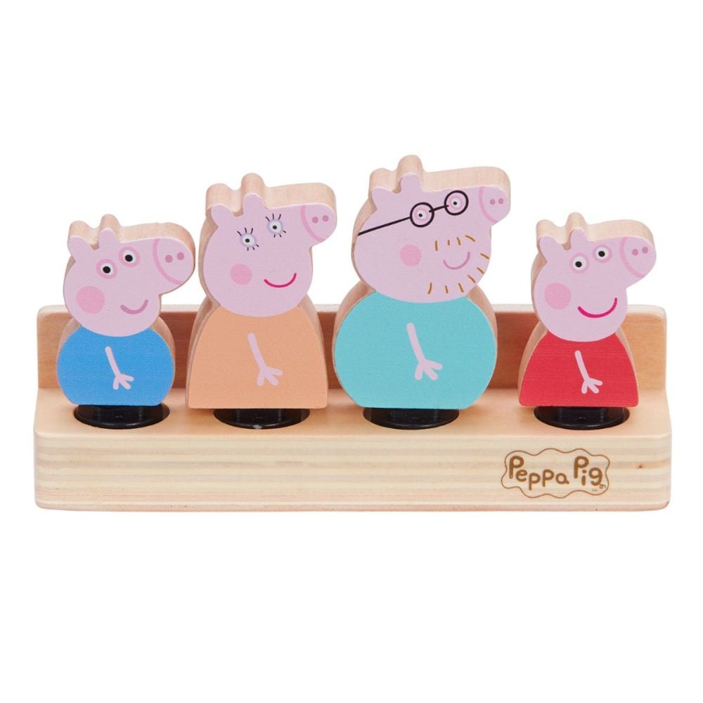 Комплект от 4 дървени фигурки, Peppa Pig