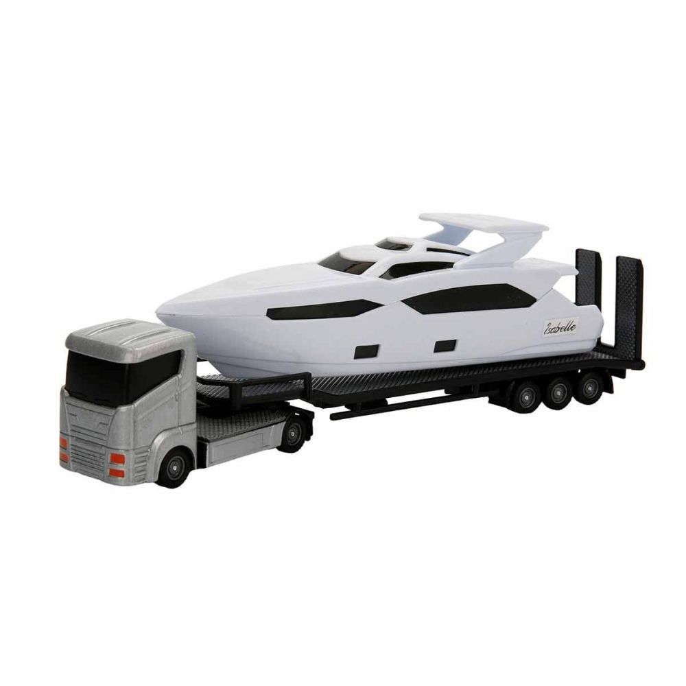 Автовоз с лодка, Teamsterz, сив