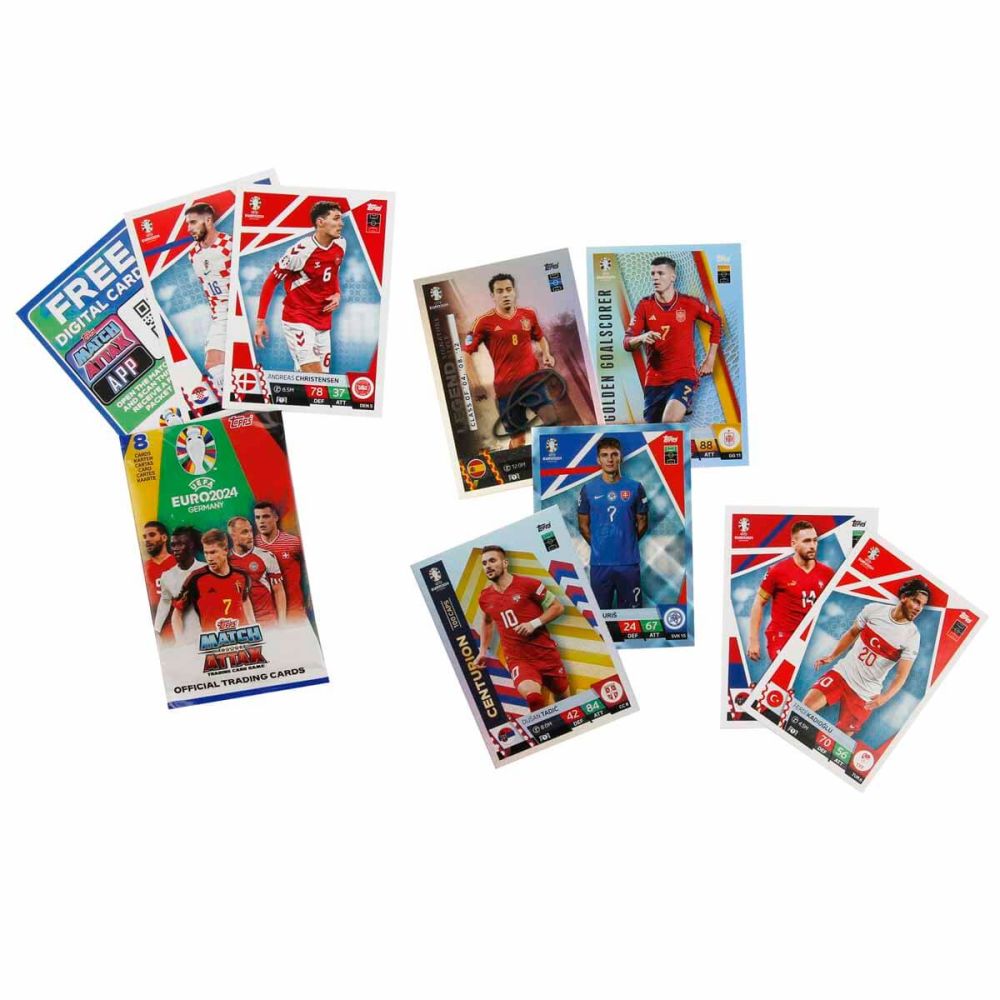 Карти с футболисти в метална кутия, Topps, UEFA EURO 2024, 31 броя