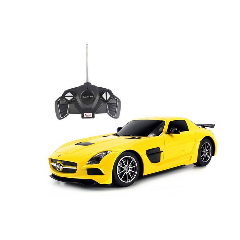 Количка с дистанционно Rastar Mercedes-Benz SLS 1:18, Жълта