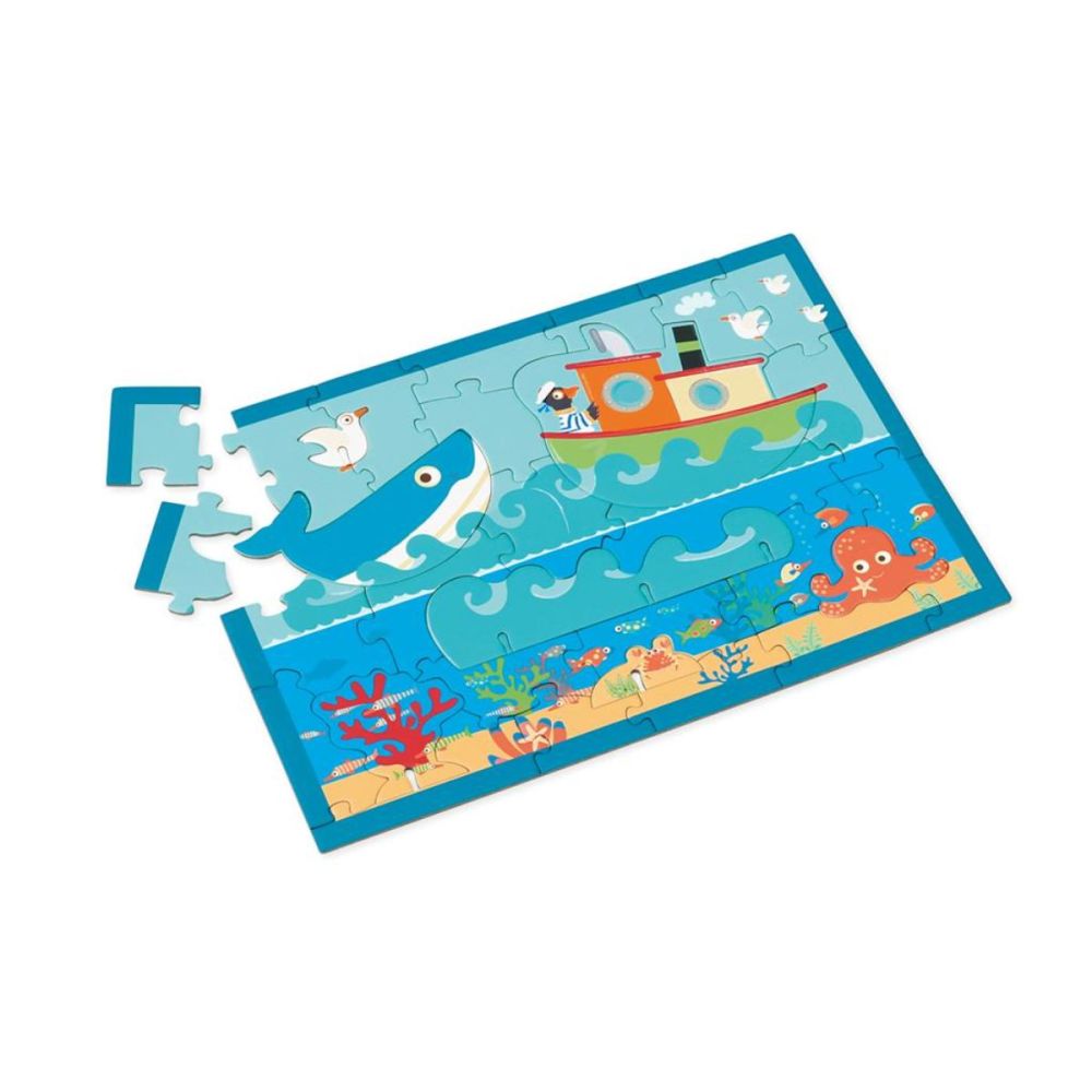 Пъзел 3D, Scratch, 2 In 1, Океан, 30 части