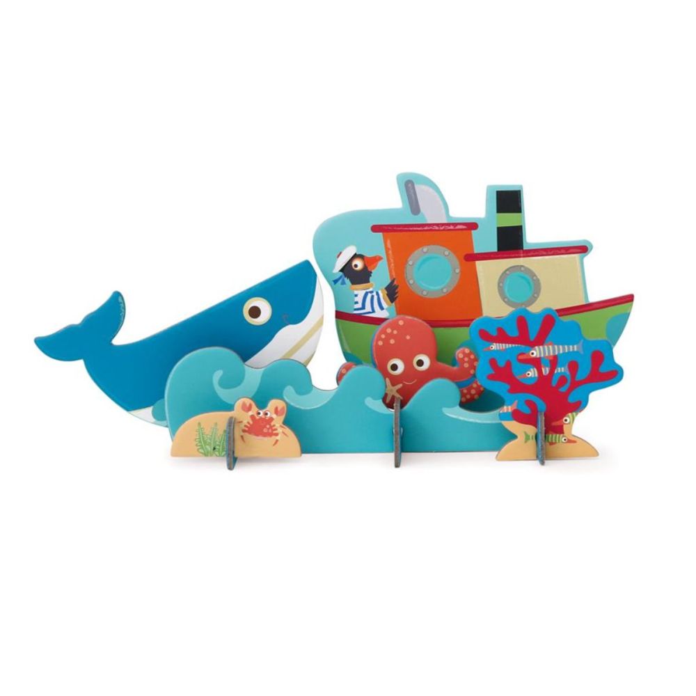 Пъзел 3D, Scratch, 2 In 1, Океан, 30 части