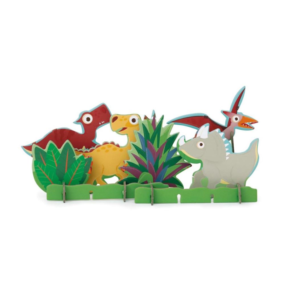 3D Пъзел, Scratch, 2 в 1, Динозаври, 36 Части