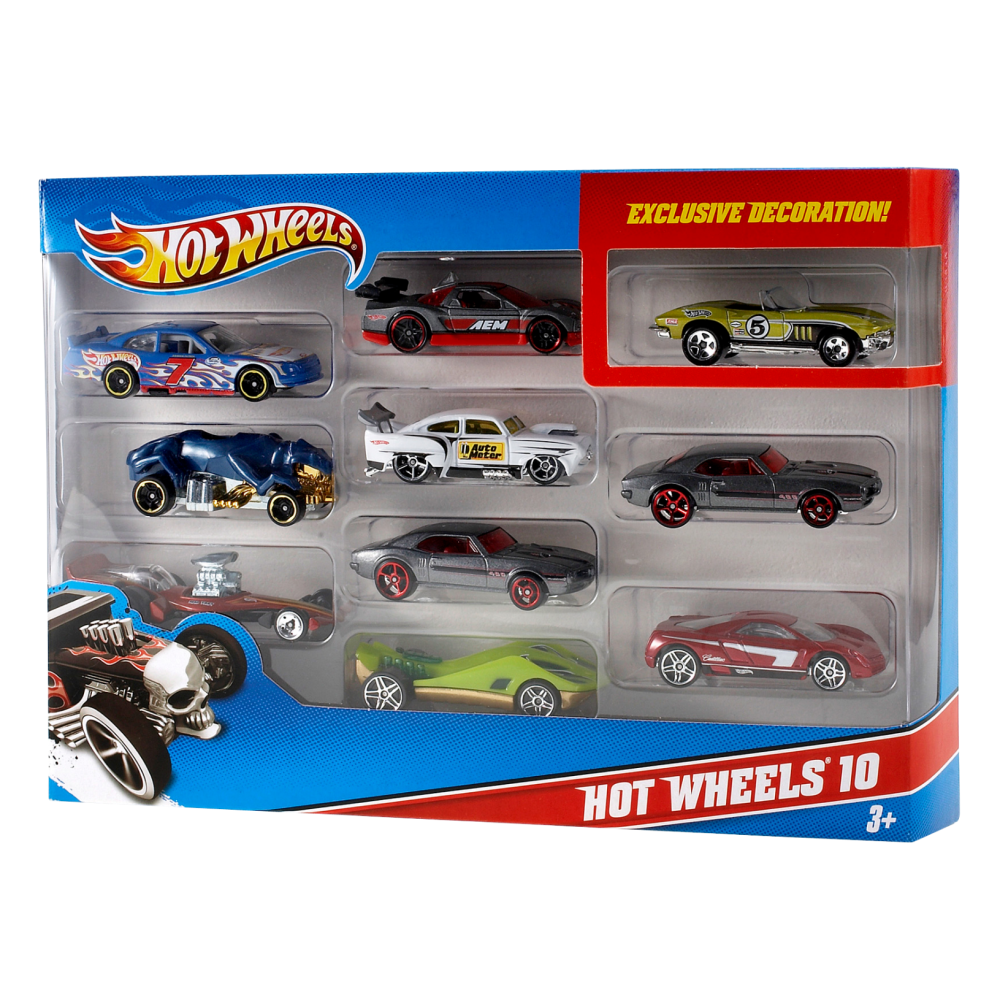 Комплект колички Hot Wheels 10