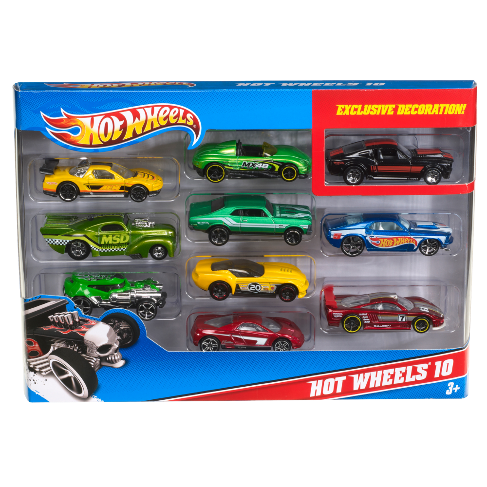 Комплект колички Hot Wheels 10
