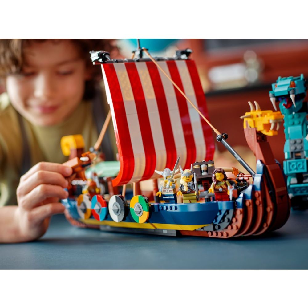 Lego® Creator - 3 In 1 Викингски кораб и Змията на Мидгард (31132)